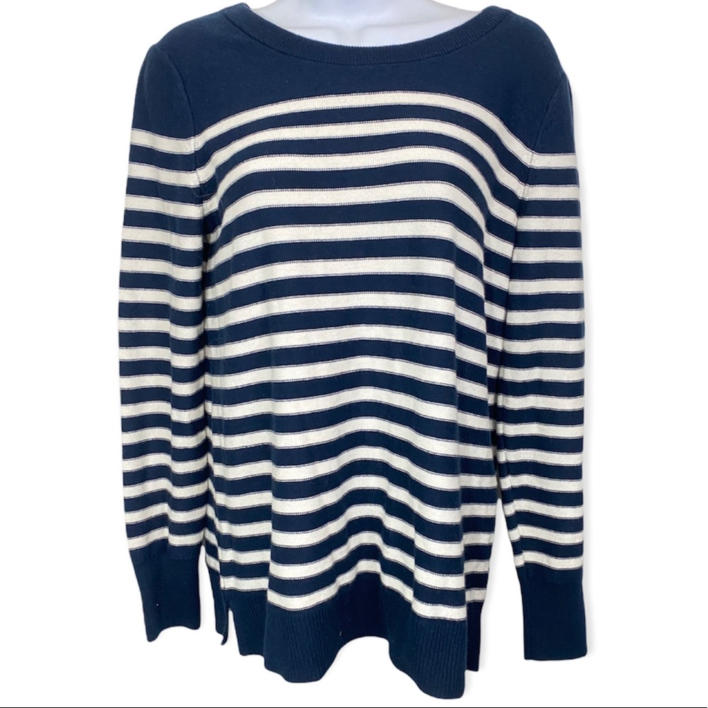 SW63 Banana Republic Cotton Polyester Striped Sweater Size XS